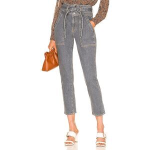 Veronica Beard Kodiak Gray Wash Denim Logan Straight Leg Jeans Women's Size 26